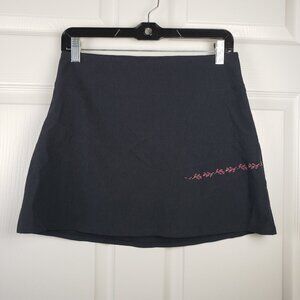 Alp N Rock Gray Pink embroidered Mini Athletic Skirt Size (1) XS